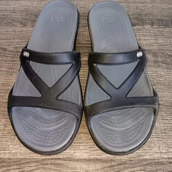 Crocs Bundle 8W Lot Sandals Brown Black - Picture 7 of 10